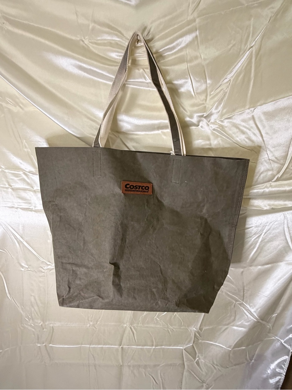 Costco Supernatural Paper Large Gray Tote Bag NWT